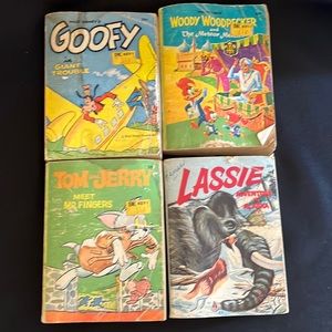 Vintage 60s WHITMAN ‘A Big Little Book’ Bundle~4 Books~Goofy~Lassie~Tom & Jerry